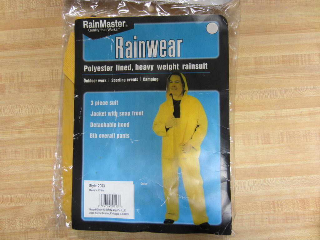 Magid Glove & Safety 2003XXL Rainmaster 3 Piece Rain Suit Yellow XXL XXLarge