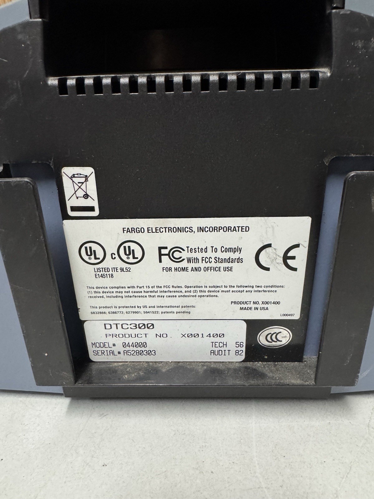 Fargo DTC300 ID Card Printer Model 044000 For Parts or Repair Not Tested