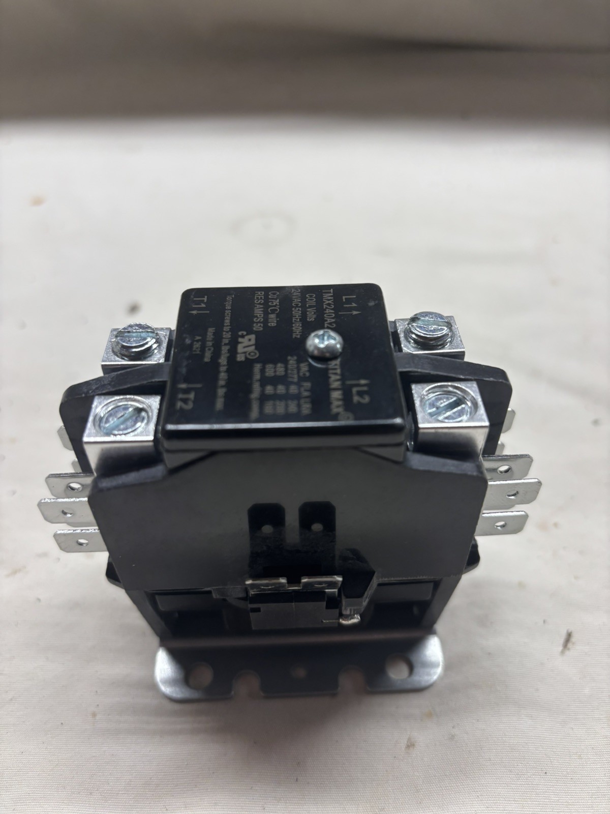 Packard TMX240A2 Max Definite Purpose Contactor 2 Pole, 40 Amp, 24 Volt Coil