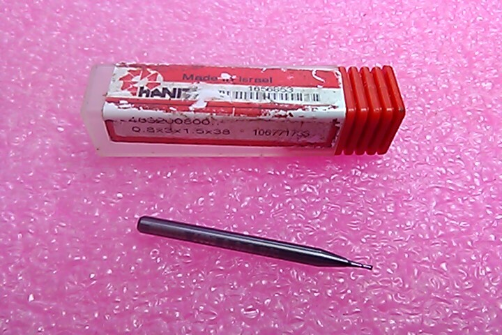 HANITA Micro Solid Carbid End Mill 0.8mm , 0.8x3x1.5×38 1656853