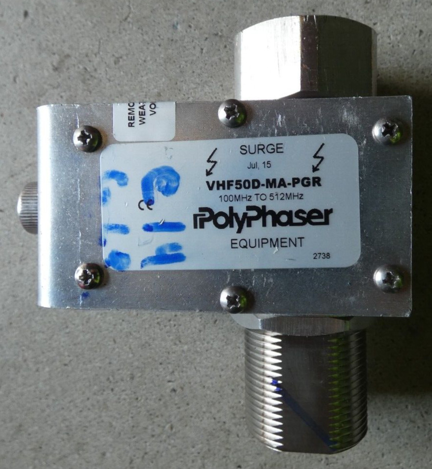 Used PolyPhaser VHF50D-MA-PGR DIN Male / DIN Female
