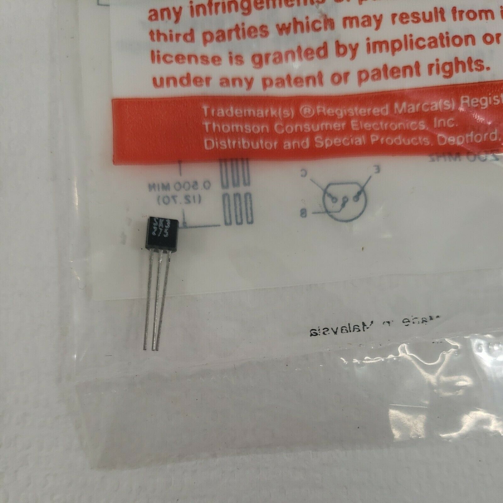 SK SERIES SK3275 NPN Si TRANSISTOR (LOT OF 6)