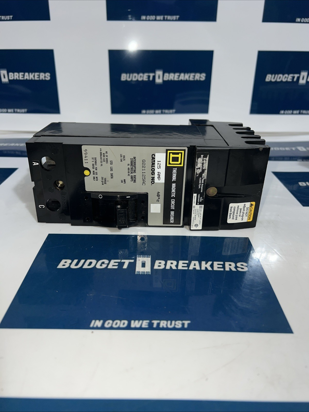 1 USED SQUARE D Q221125AC 125 AMP MOLDED CASE CIRCUIT BREAKER ***MAKE OFFER***