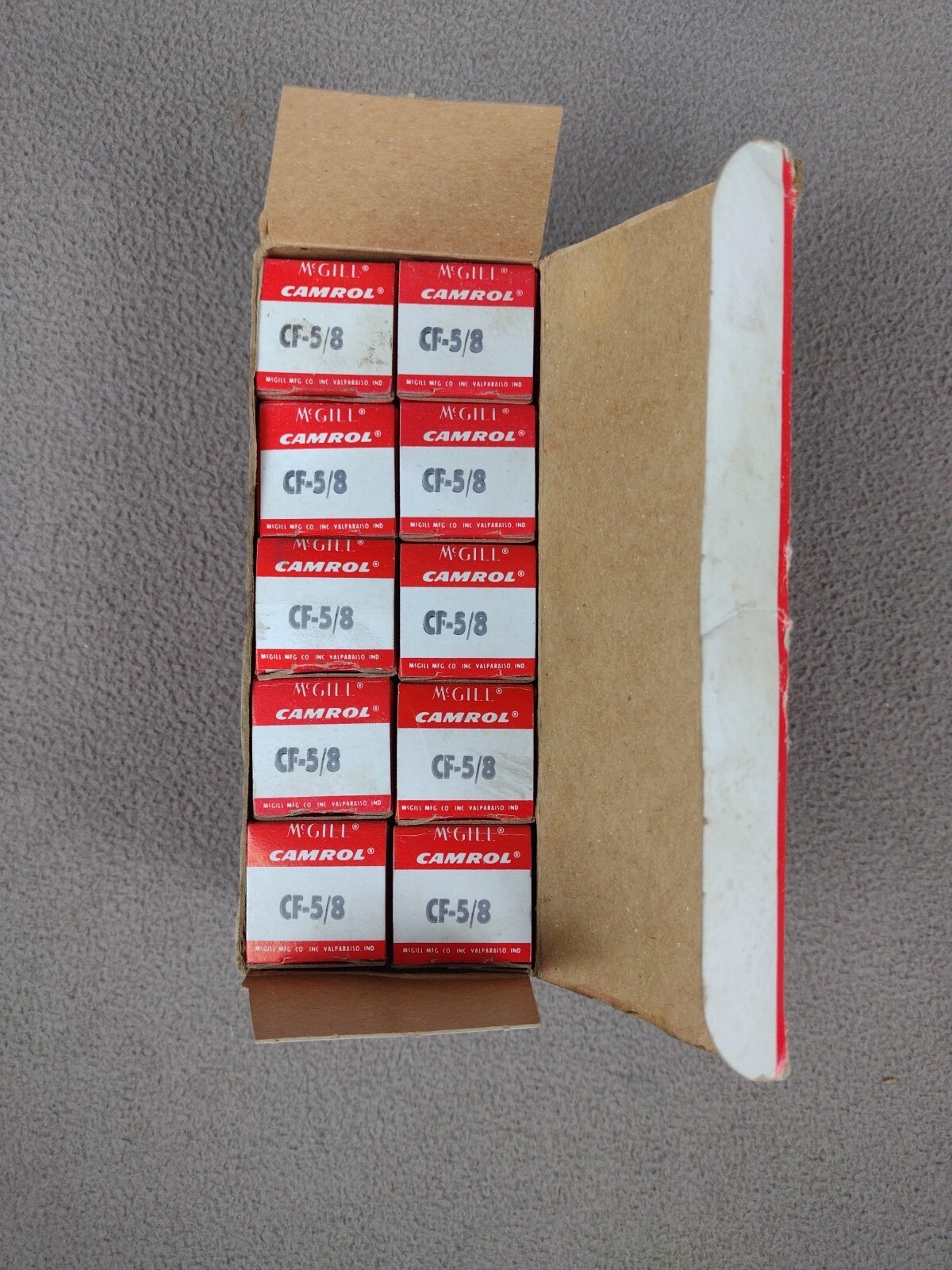 10 NEW MCGILL CAMROL CF-5/8 CAM FOLLOWERS BEARINGS (#3)