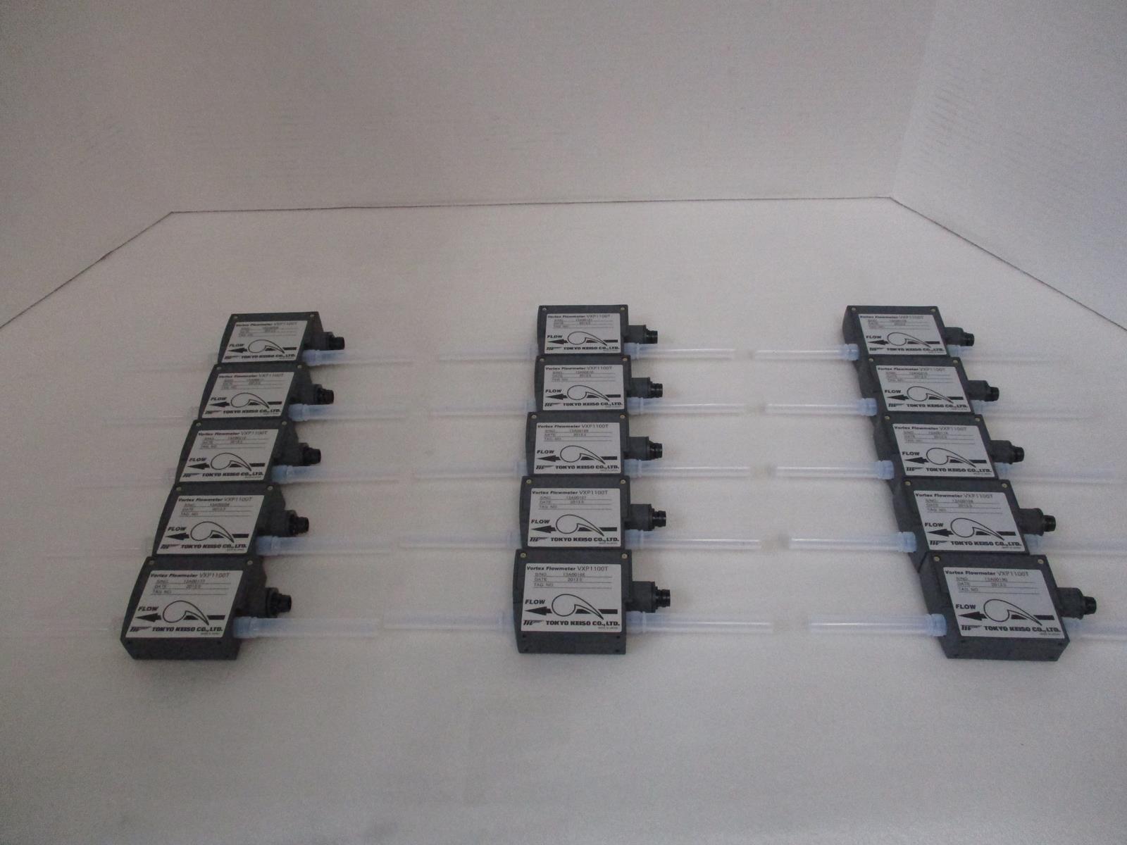 TOKYO KEISO LOT OF 15 VXP1100TT VORTEX FLOWMETER