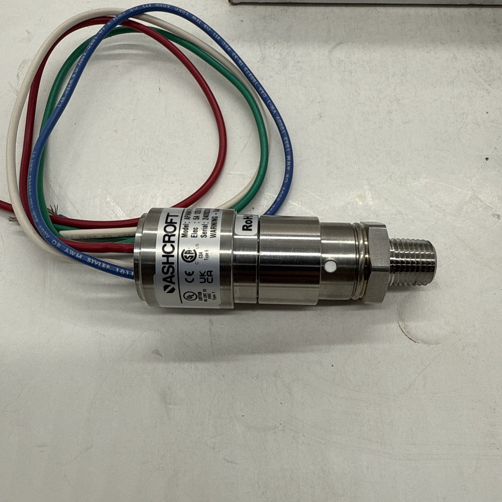 ASHCROFT APAN71H012CS0230#-NSR PressrSwtch,ExplProof,SPDT,6to30psi 36K045