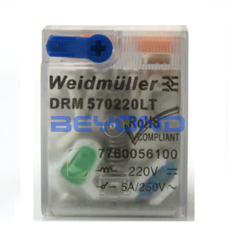 QTY:2 NEW FOR Weidmuller Intermediate relay DRM570220LT 7760056100 220V 14-pin