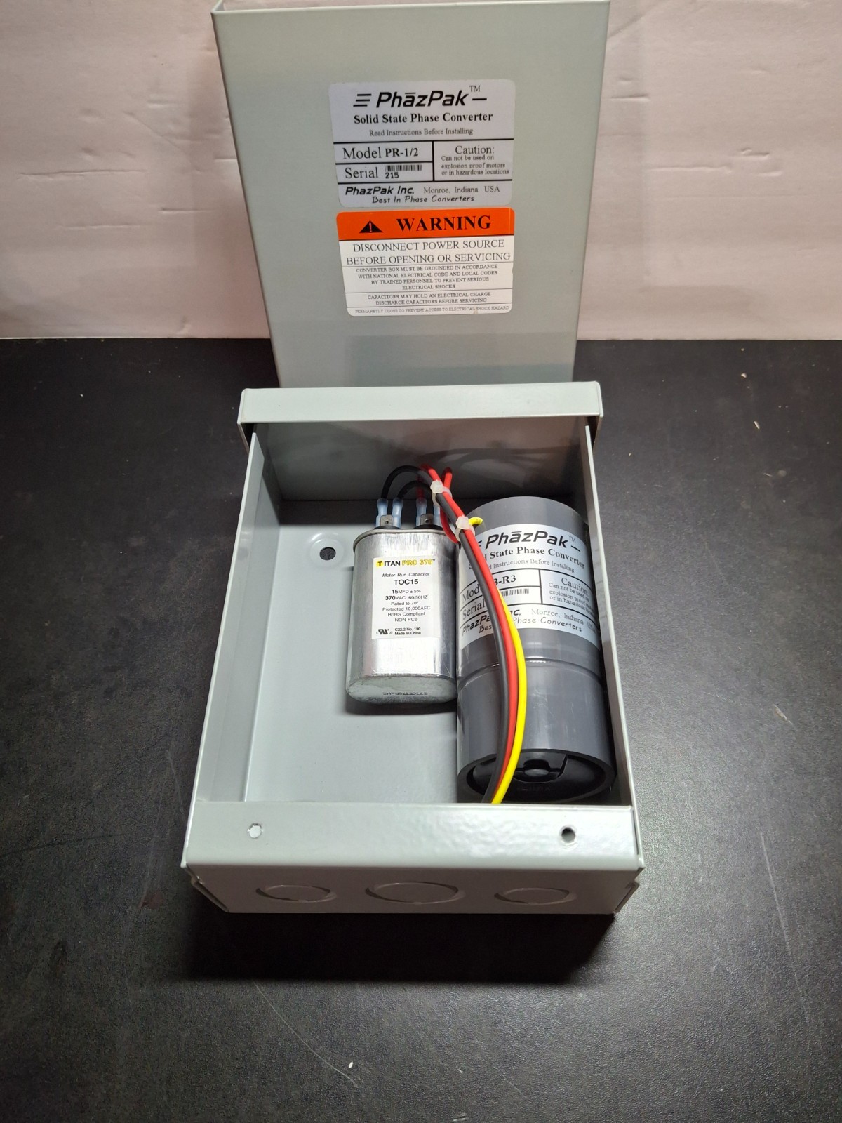 PhazPak #PR-1/2 Solid State Phase Convertor For 1/2HP 1725RPM 3 Phase