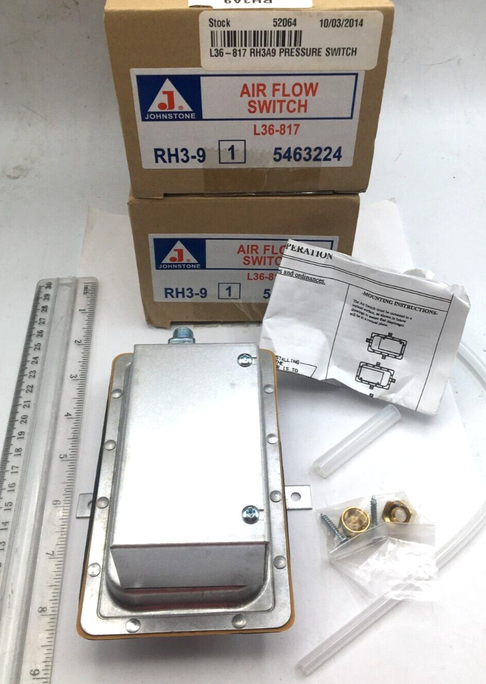 Johnstone Lot of 2 Heating & Cooling Air Flow Switch L36-817 NIB