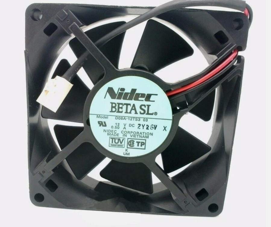 NIDEC D08A-12TS3 80*80*25mm 8cm 80x80x25mm DC 12V 0.50A 2 Pin Cooling Fan