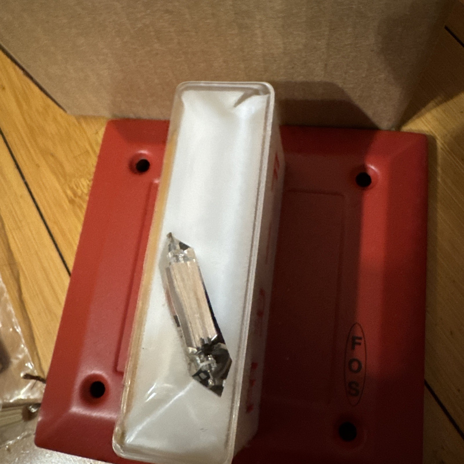 120VAC .096A FOS SIGNALING HORN STROBE FLUSH MOUNT Red Plate 5521D-D-14-120-60