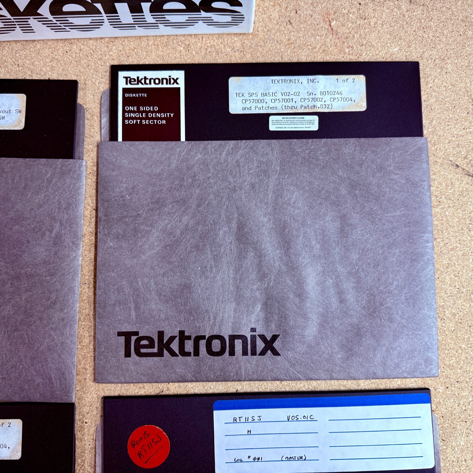 Vintage Digital and Tektronix Software 8 Inch Floppy Disk Set RT11 TEK SPS Basic