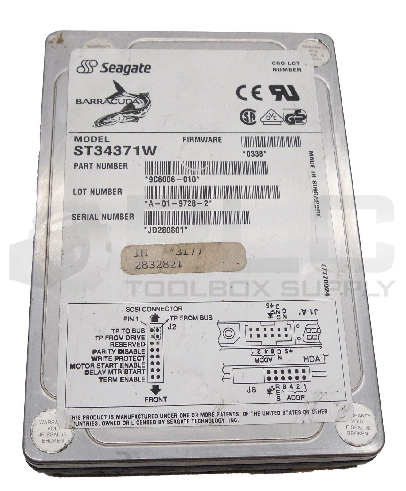 SEAGATE ST34371W HARD DRIVE PC6006-010