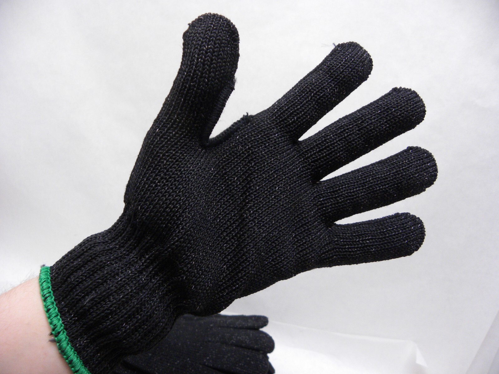 12 PAIRS – Tilsatec RHINO Size: Medium Black Cut Resistant Knit Gloves with Cuff