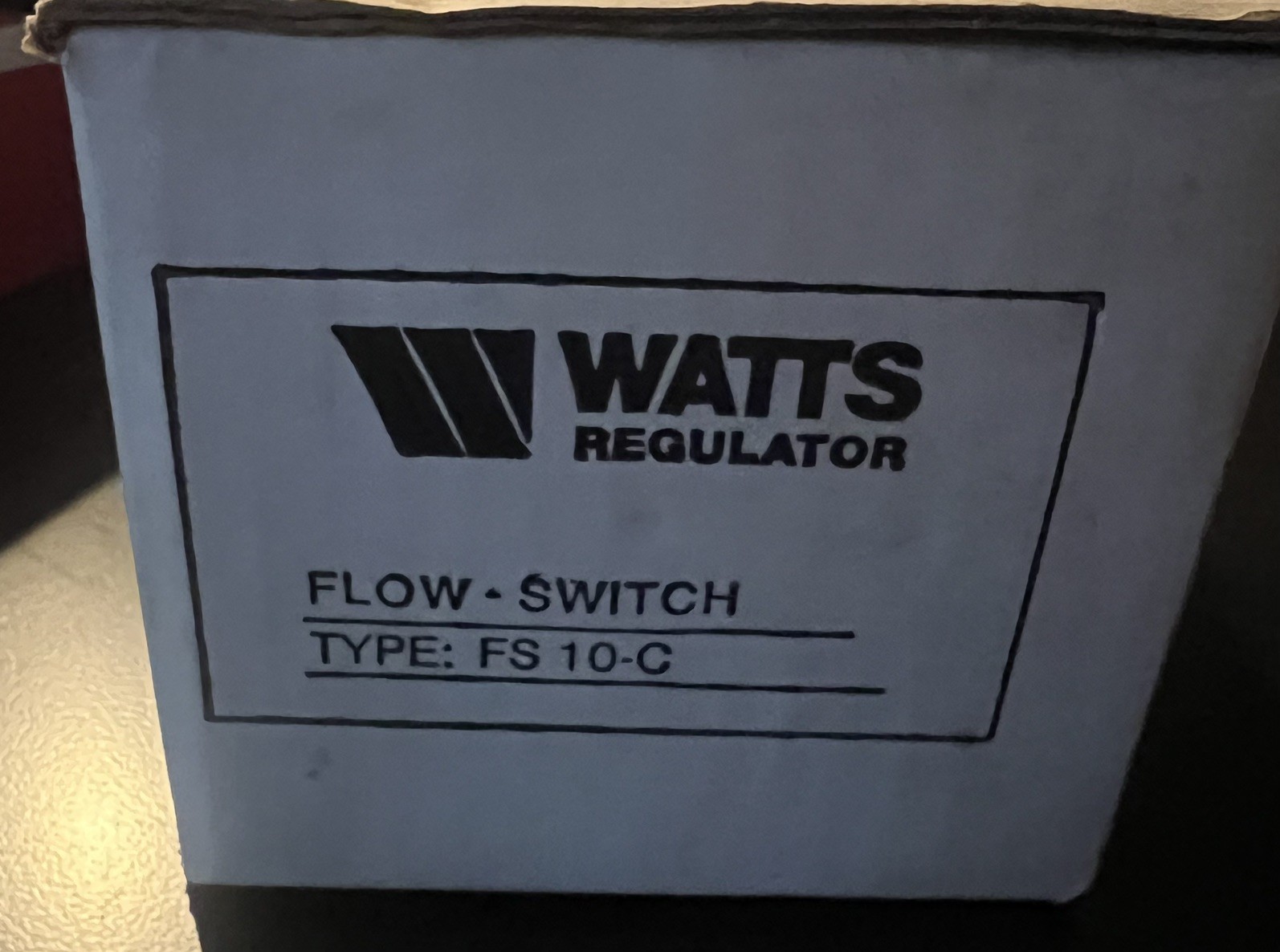 Watts Regulator Type FS10-C Flow Switch