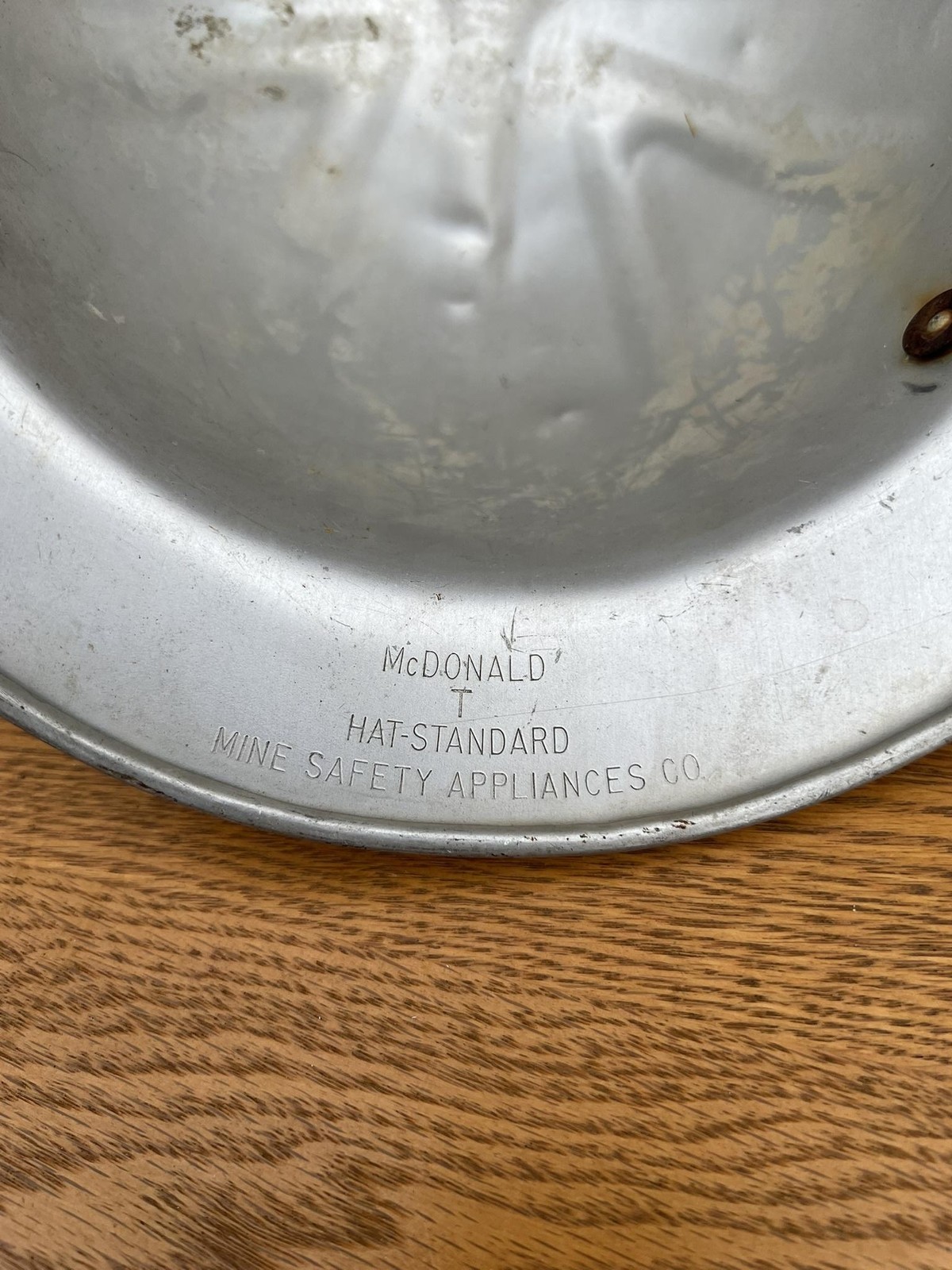 Vintage MSA McDonald T Hat-Standard Aluminum Safety Hard Hat Lot 2 Silver USA