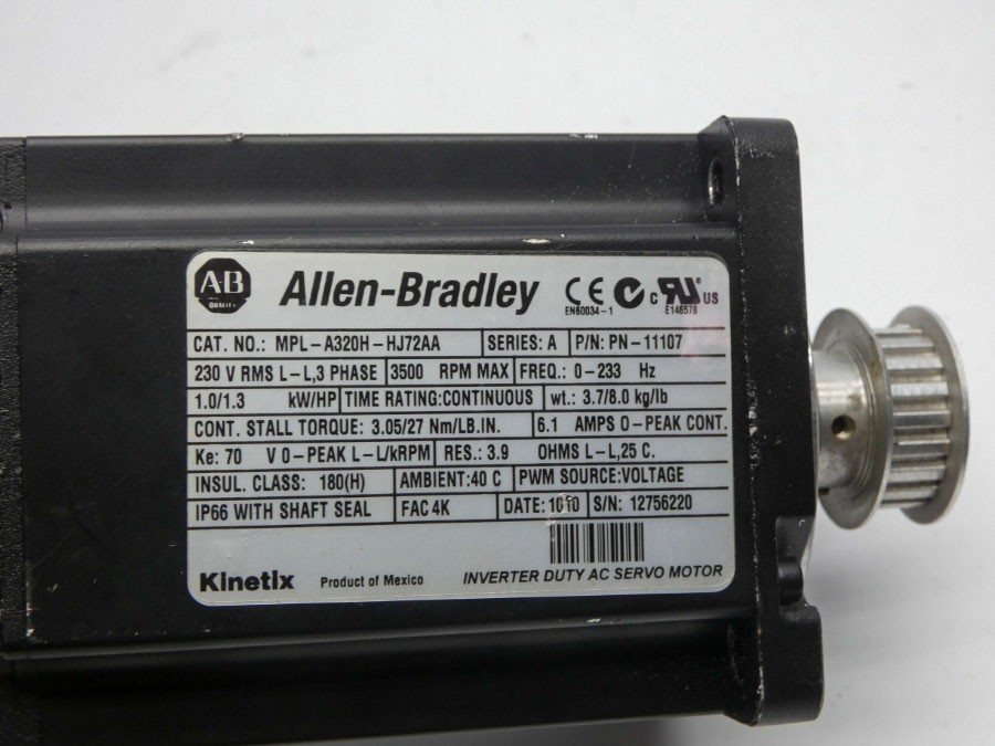 INDUSTRIAL SPARE PART MPL-A320H-HJ72AA SER. A 230V 6.1A UNMP