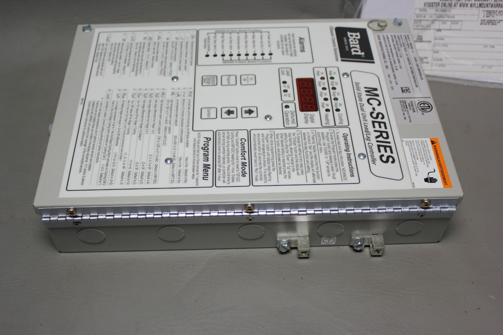 NEW BARD MC-SERIES SOLID STATE DUAL LEAD/LAG CONTROLLER MC4002-A