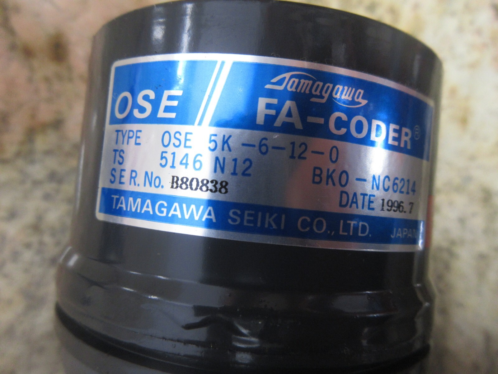 MITSUBISHI AC SERVO MOTOR HA-23C-S FA CODER OSE 5K-6-12-0 TS 5146 N12 BKO-NC6214