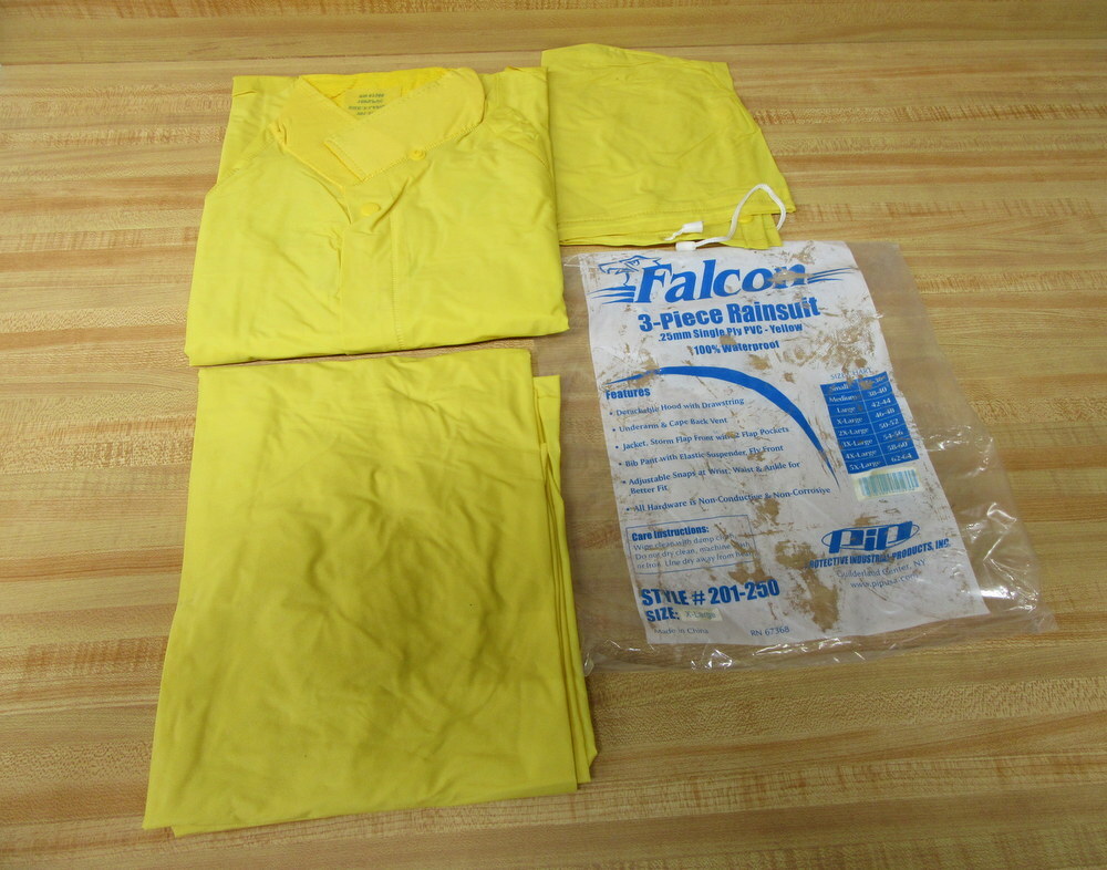Falcon 201-250 3 Piece Rain Suit 201250 Size XL (Pack of 5)