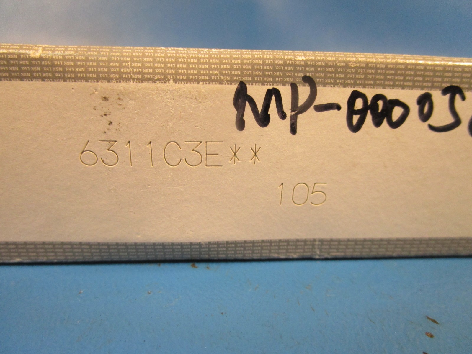 NSK 6311 C3, Ball Bearing Deep Groove 55mm ID X 120mm OD X 29mm Width, C3