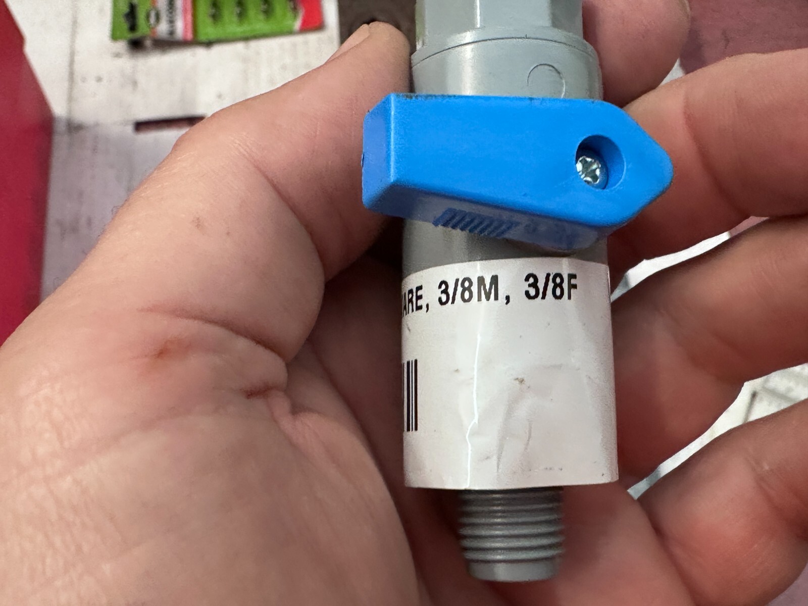 3/8″ MNPT x 3/8″ FNPT Series 638 Straight PVC Ball Valve w/ Buna-N (Lot of 12)