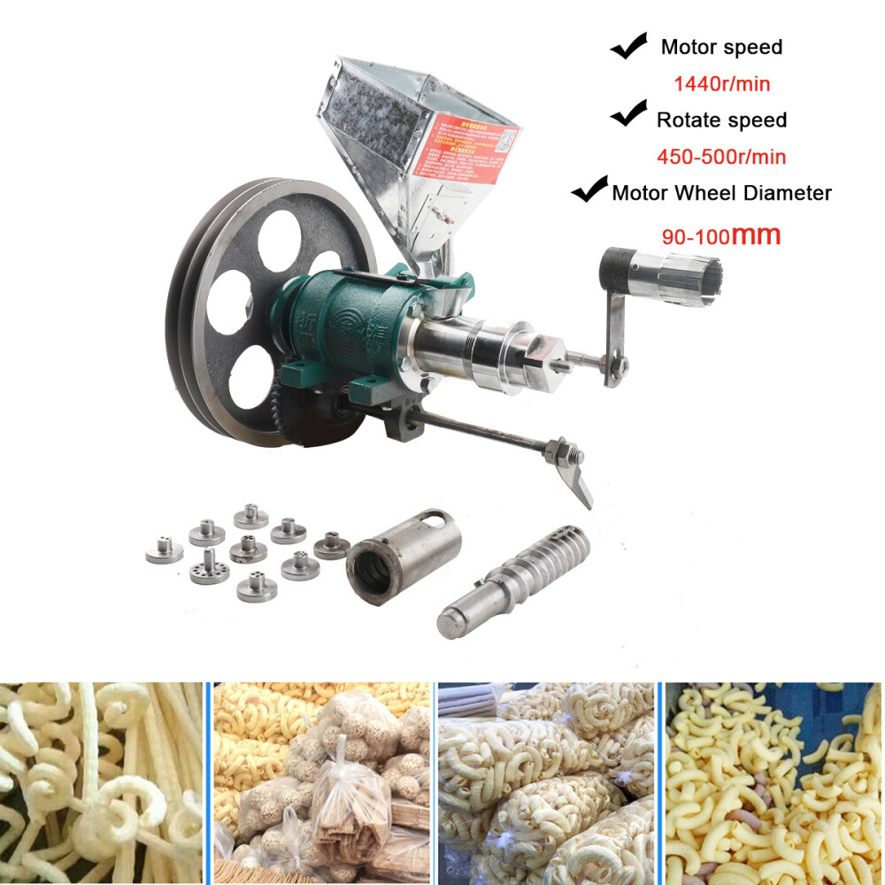 Puffed Food Extruder for Making Cornflakes, Hollow Sticks Made of Corn and Rice