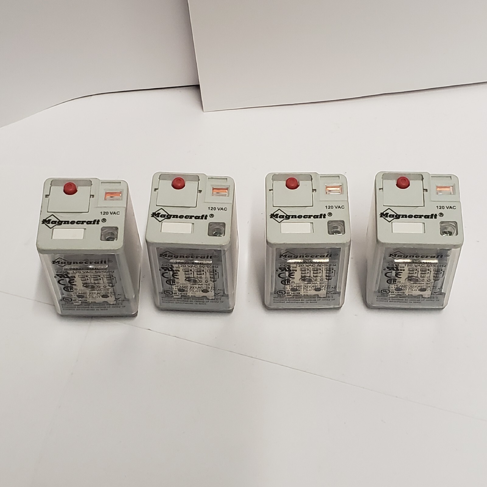 LOT OF 4 : MAGNECRAFT 788XCXM4L 120VAC, 16 AMP 277 AC 28 DC, FREE SHIPPING