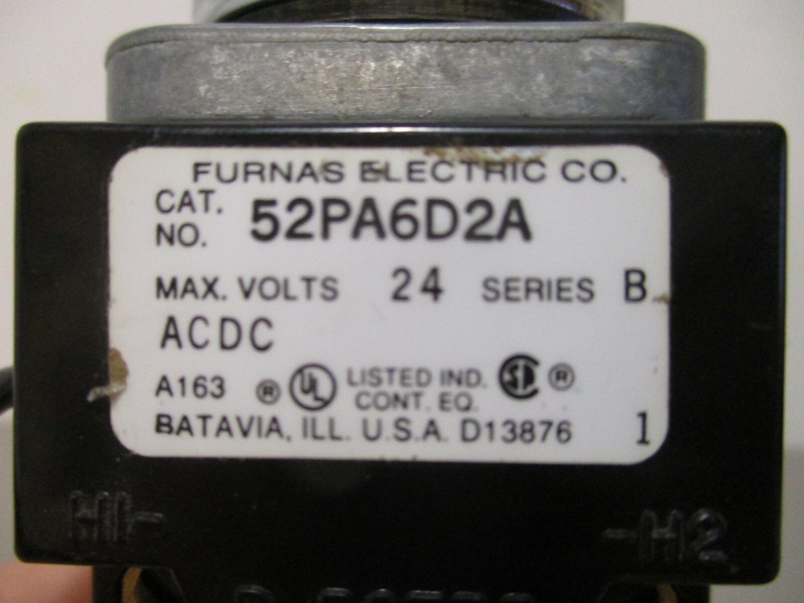 Furnas Electric 52PA6D2A Push to Test Pilot Momentary Red 24V Series-B