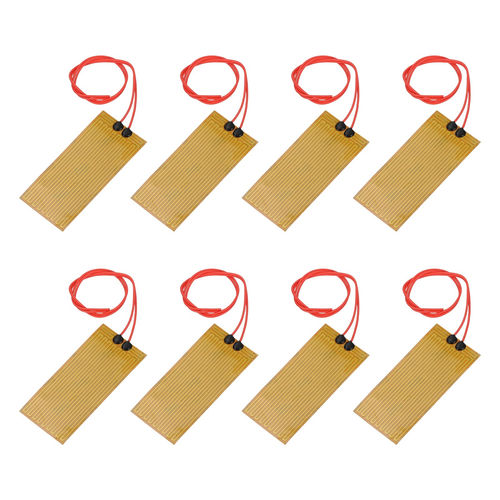 8pcs Heater Film Heating Plate 30W 24V Polyimide Adhesive Heat Pad 100mmx45mm
