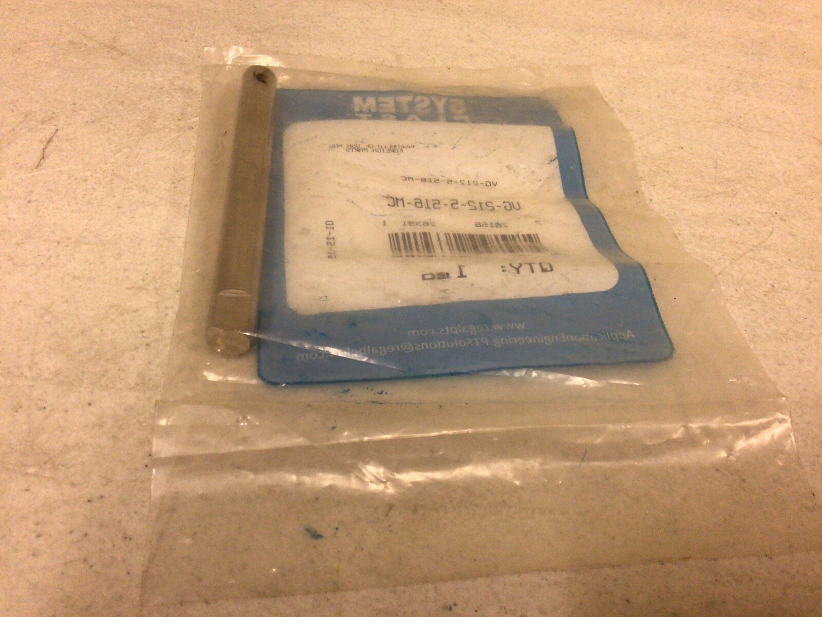 NEW, SYSTEM PLAST VG-212-5-516-MC STAINLESS STEEL ADJUSTING ROD, FREE SHIPPING