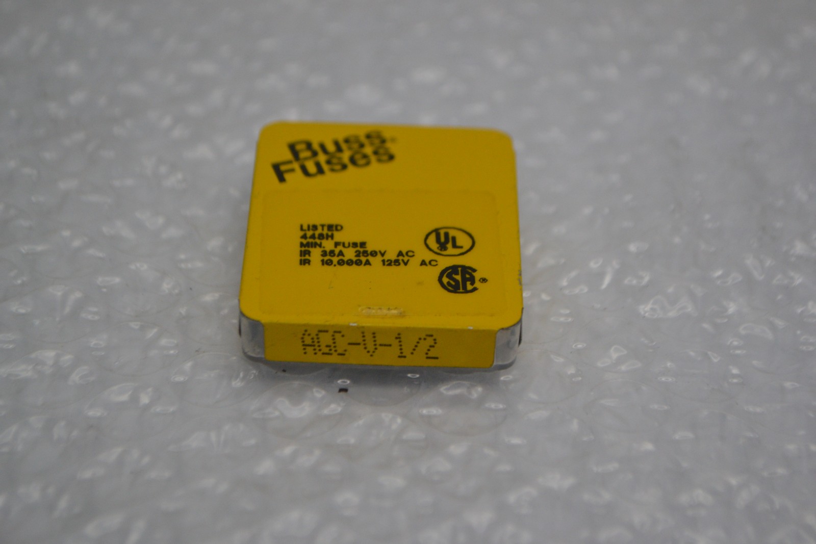 BUSSMANN AGC-V-1/2 FUSE PKG OF 4 NSMP