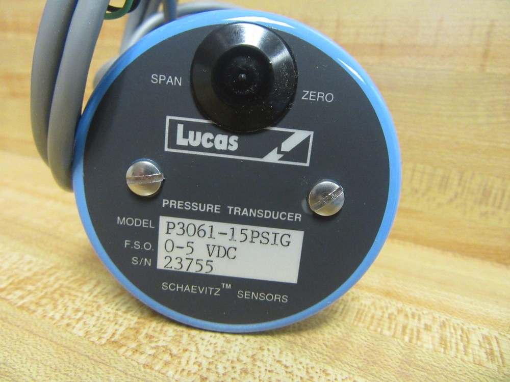 Lucas P3061 15PSIG Schaevitz Pressure Transducer P306115PSIG