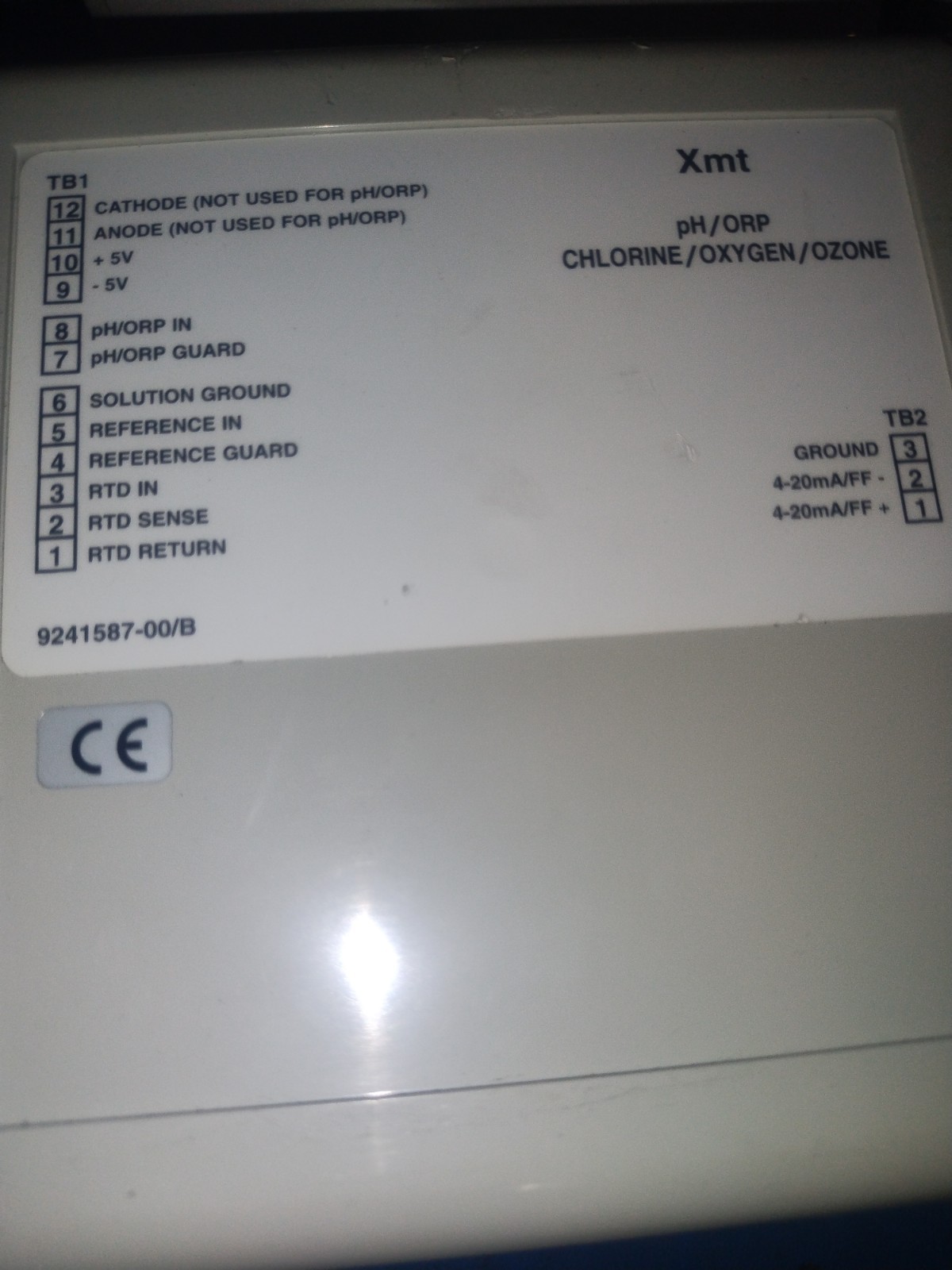 Rosemount Analytical Solu Comp Xmt Transmitter OXMT-P-FF-10.