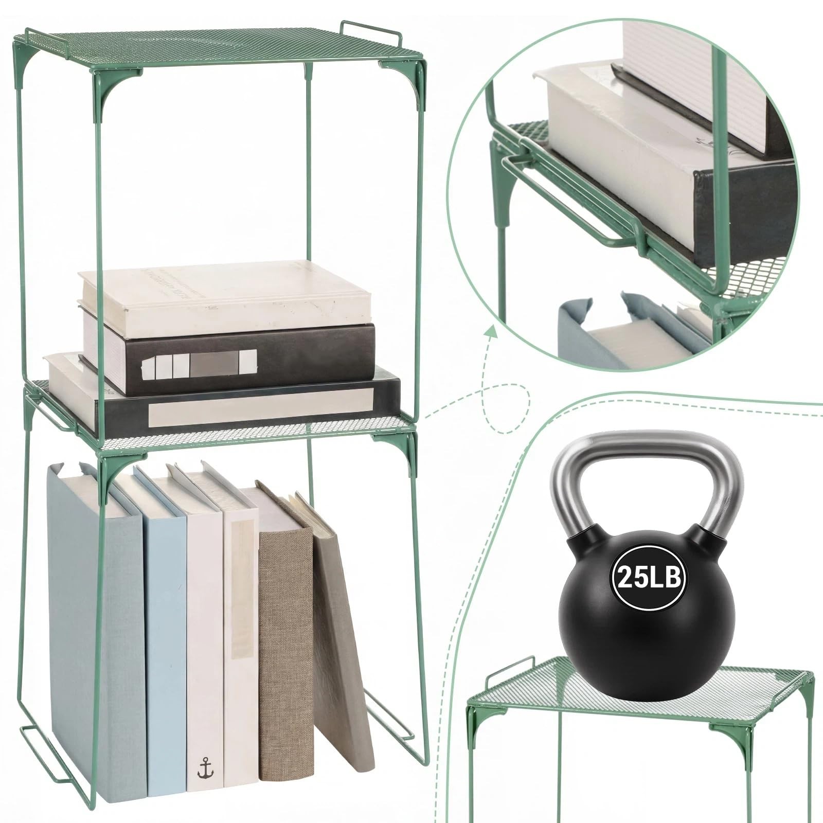 Colarr Dark Green Locker Organizer 11.02 x 9.84 x 11.81 inches,