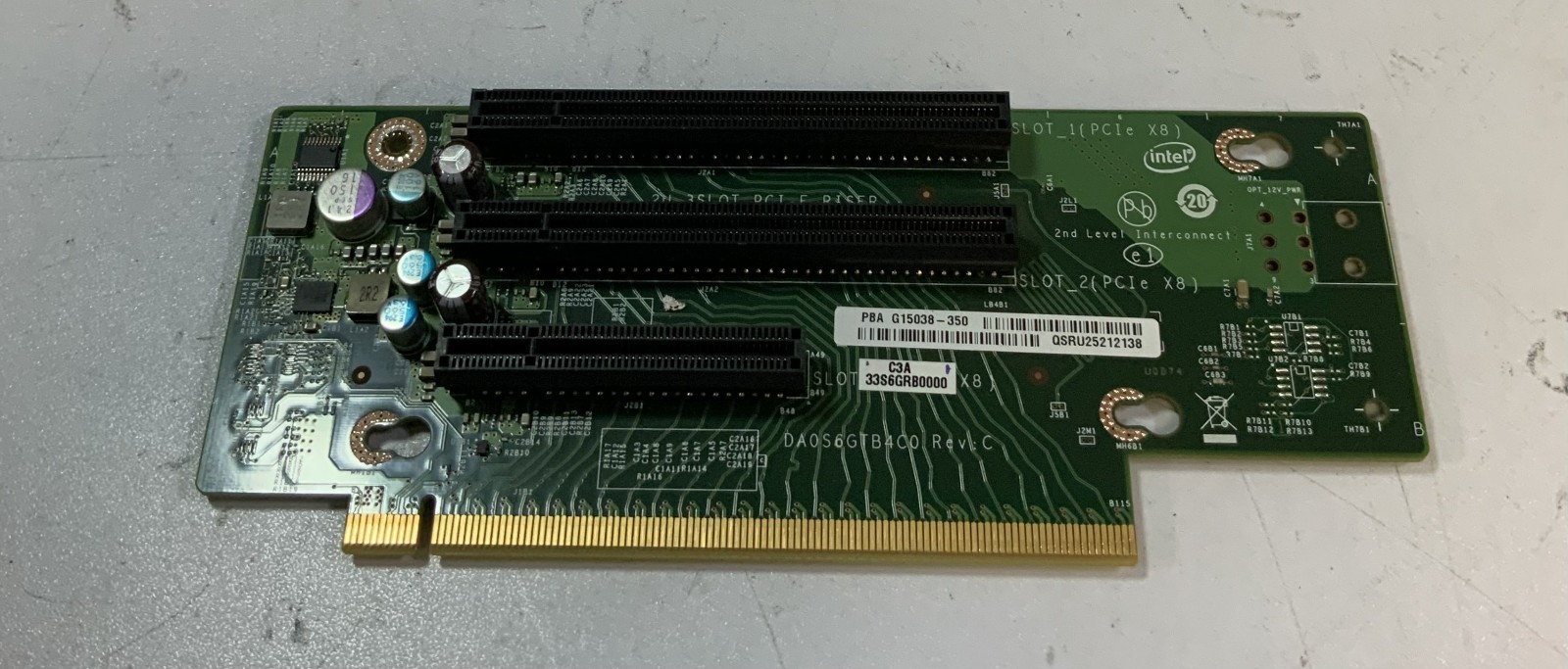 Intel DA0S6GTB4C0 Rev:C 2U 3-Slot PCIe X8 Riser Card “Q1E”