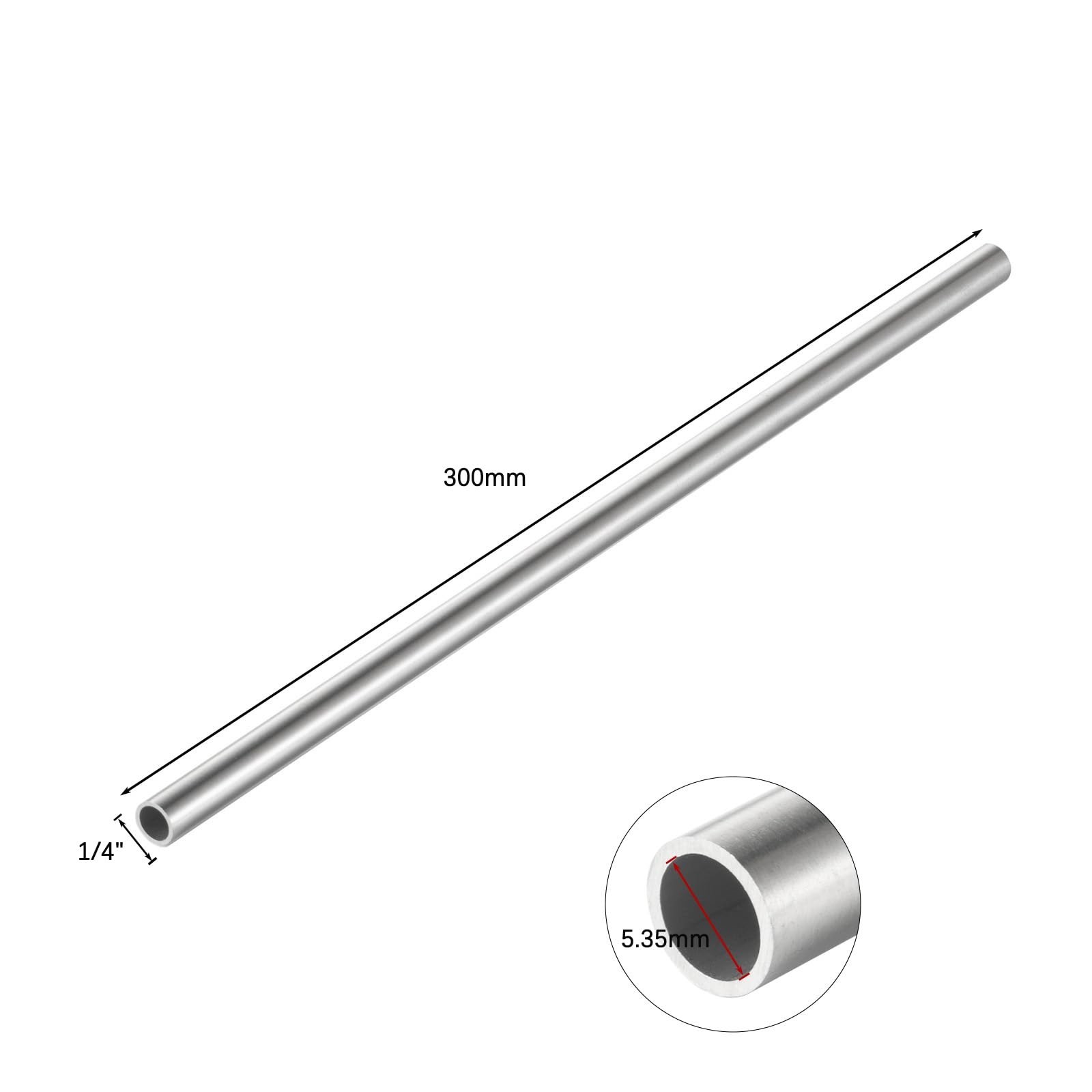 5Pcs 304 Stainless Steel Round Tubing Outer Diameter 1/4″, Length 300mm | Cap…