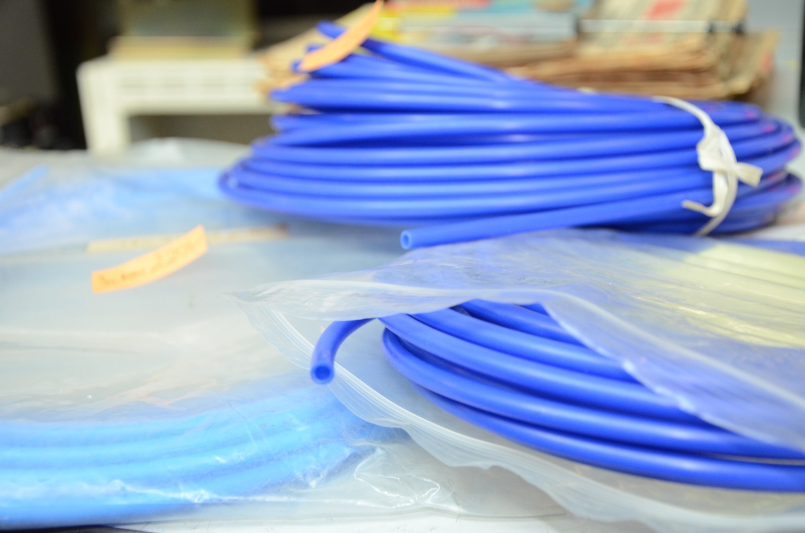 1/4″ OD Lot of 3 Qty Polyethylene Air Tubing 170 Feet Total Blue New Open Box