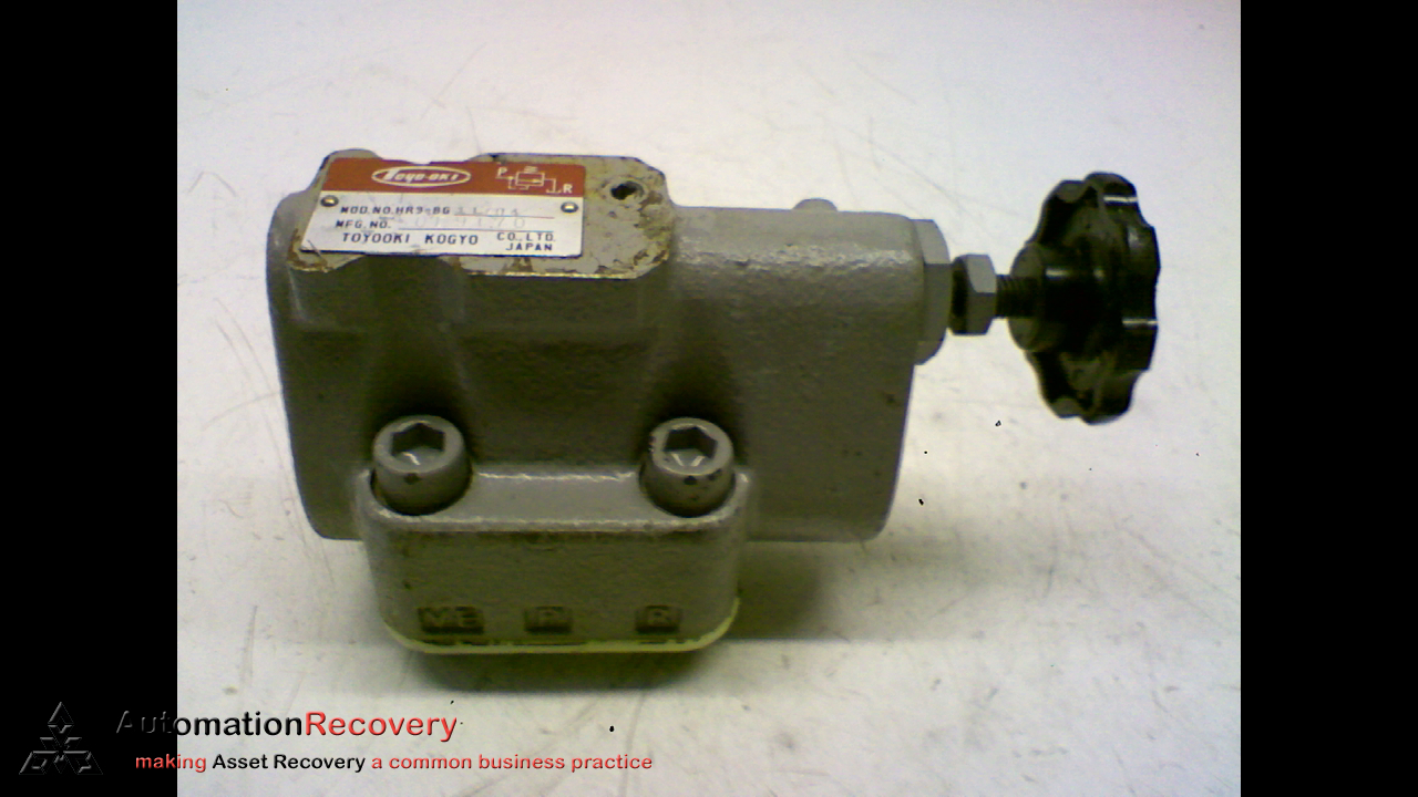 TOYOOKI HR3-BG1L-04 BALANCING PISTON RELIEF VALVE, NEW* #169711