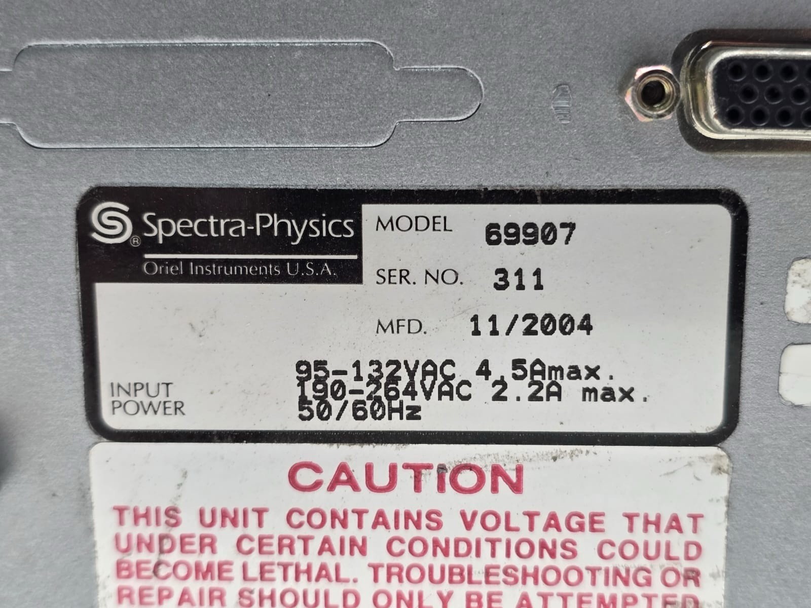 Spectra-Physics 69907 Arc Power Supply Oriel Lamp Controller 95-264VAC
