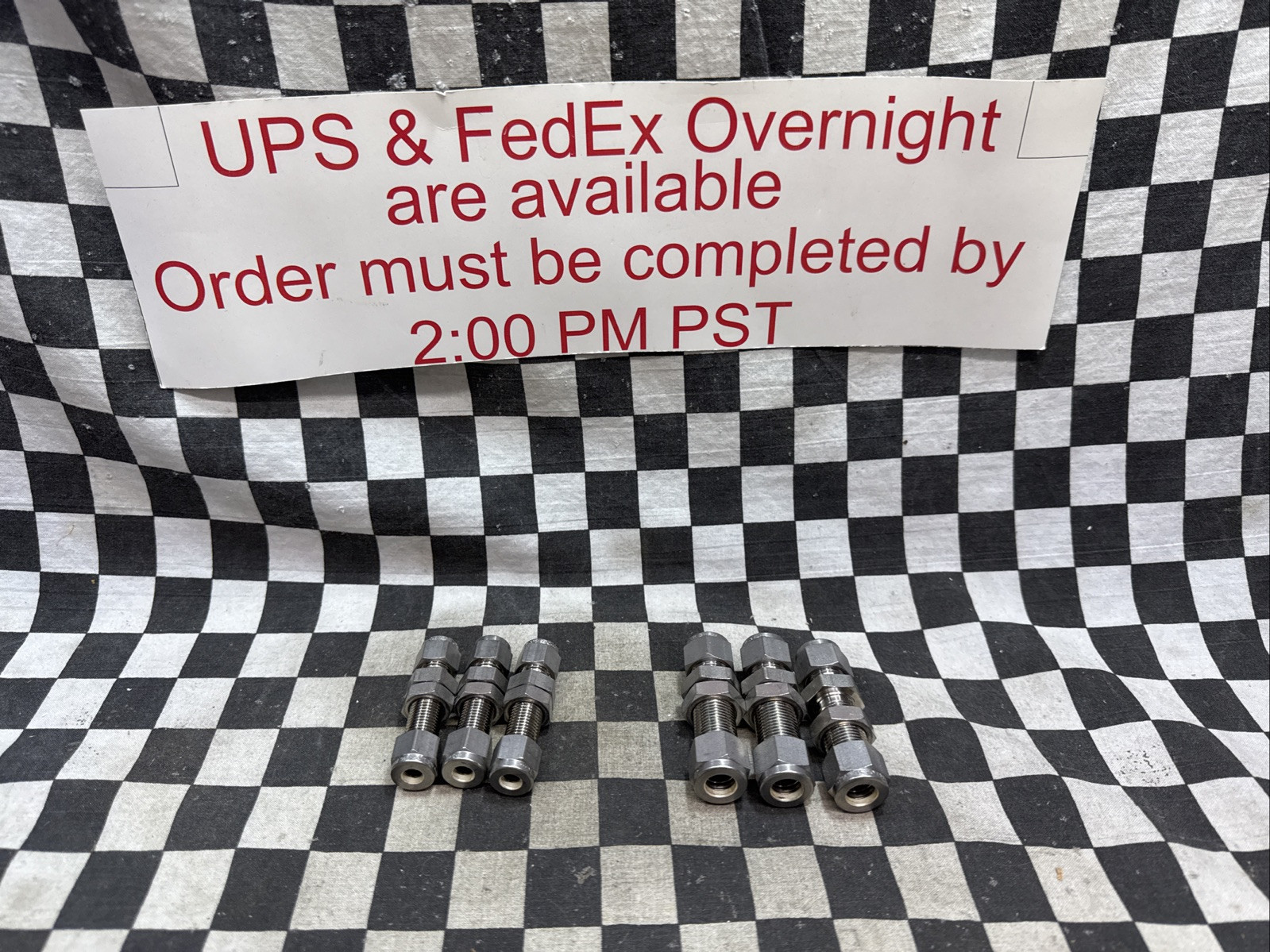 SWAGELOK SS-400-61 & SS-600-61, BULKHEAD 1/4″ & 3/8″, LOT OF 6, SHIPSAMEDAY