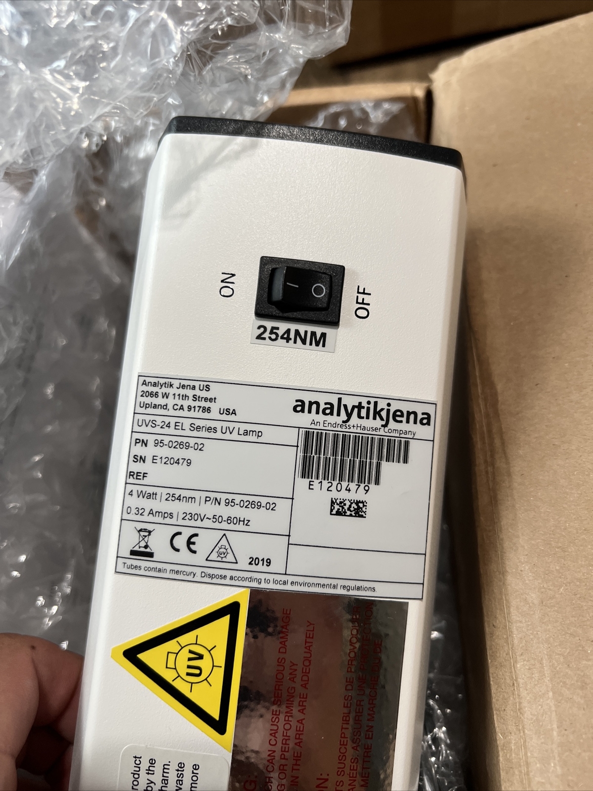 Analytikjena UVS-24 EL SERIES UV Lamp 95-0269-02