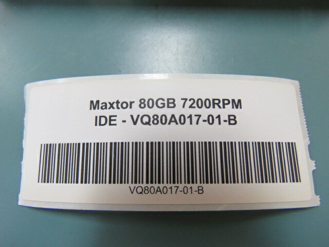 MAXTOR VQ80A017-01-B Qty of 1 per Lot MAXTOR 80GB 7200RPM IDE-VQ80A017-01-B