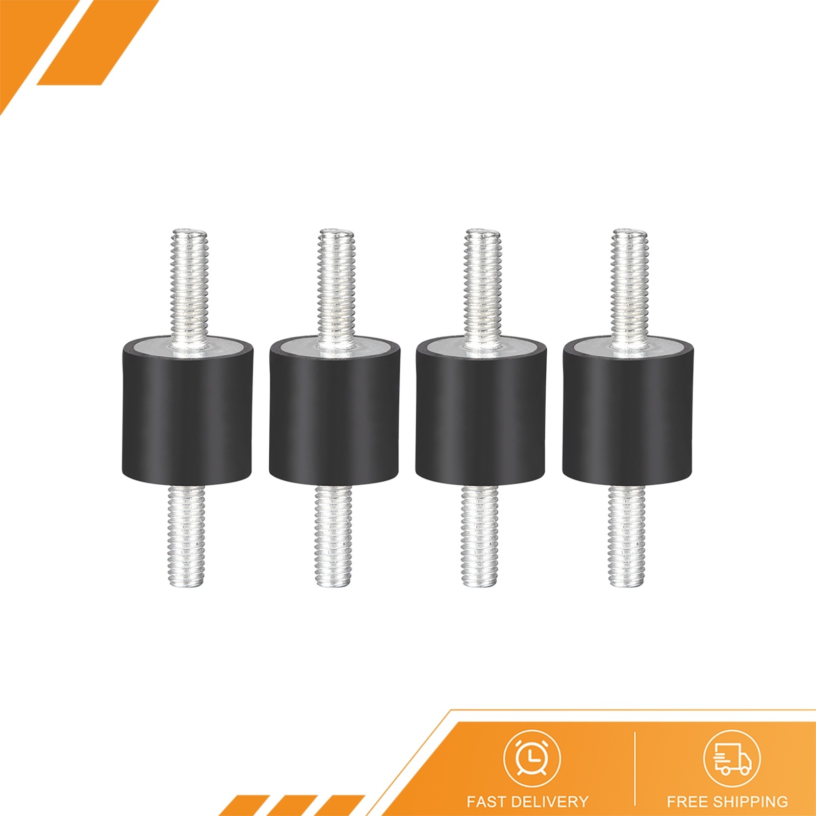 4pcs – 20 x 20mm Rubber Mounts Vibration Isolators with M6 x 18mm Studs
