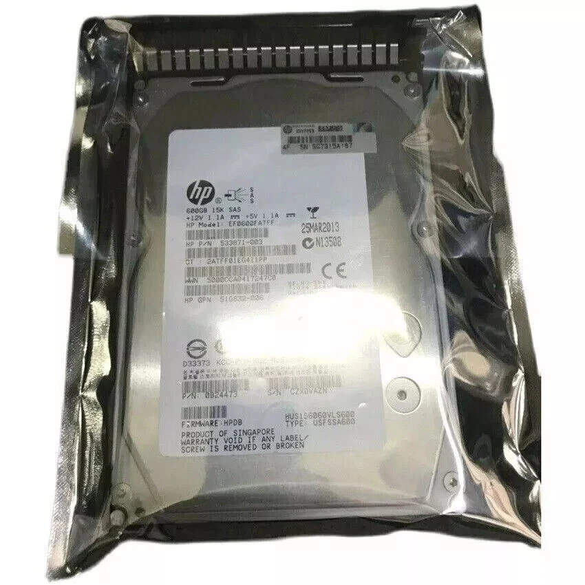 New for HP 652620-B21 653952-001 600GB 15K SAS 3.5″ DUAL PORT 6G ENT HDD