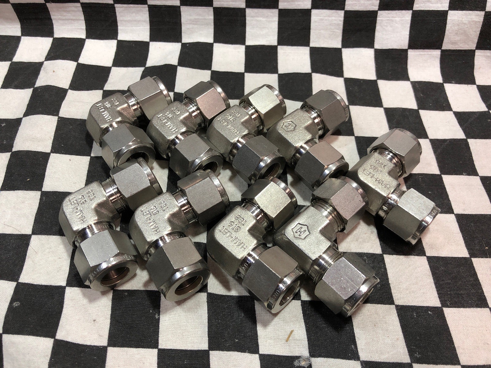 LOT OF 9 HAM-LET ELBOW UNION 1/2″, 765LSS1/2, ShipSameDay#1181N4