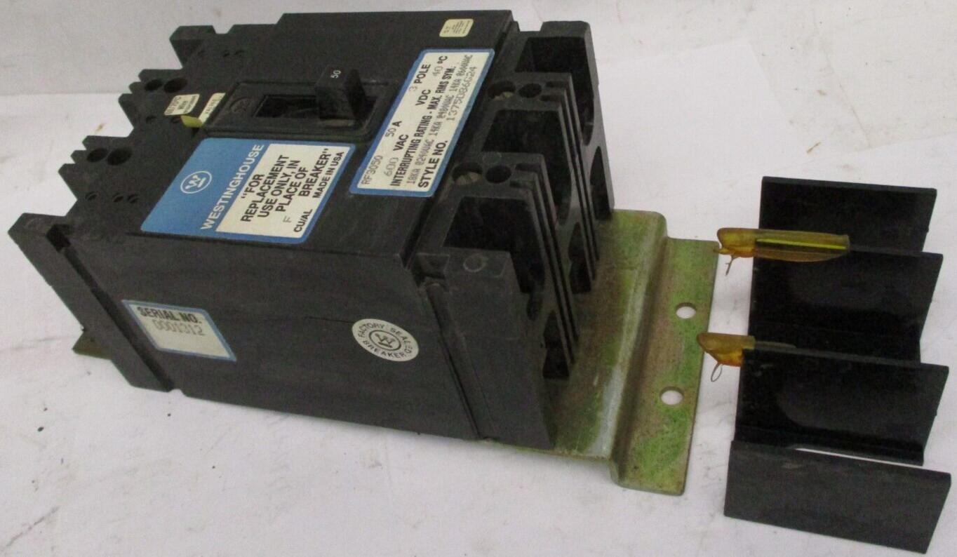Westinghouse 1375D86G24 RF3050 50A 3 Pole 600V AC 40°C A4639IPL