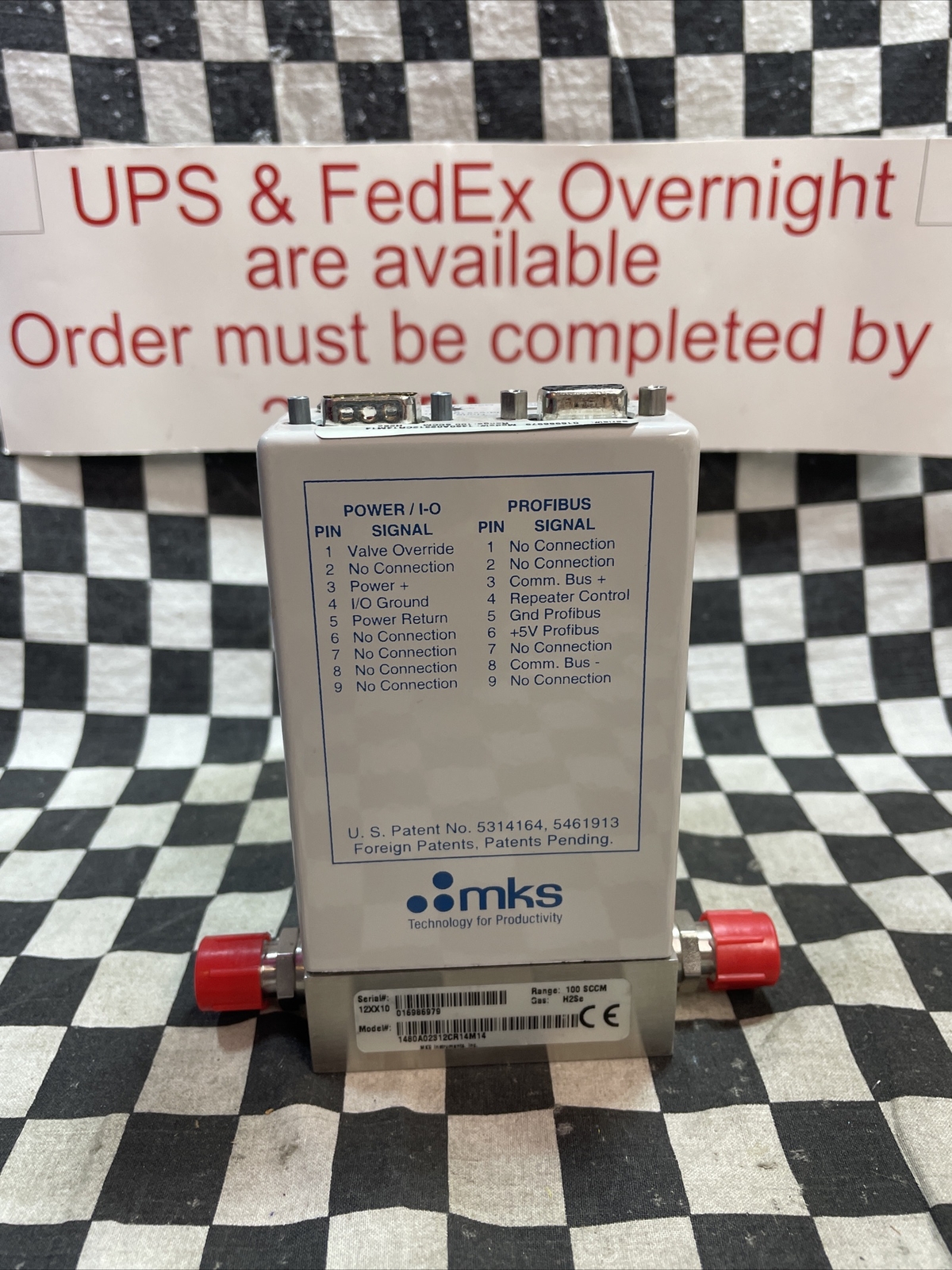MKS MASS FLOW CONTROLLER 1/4″ VCR, 1480A02312CR14M14, 100 SCCM, Gas H2Se