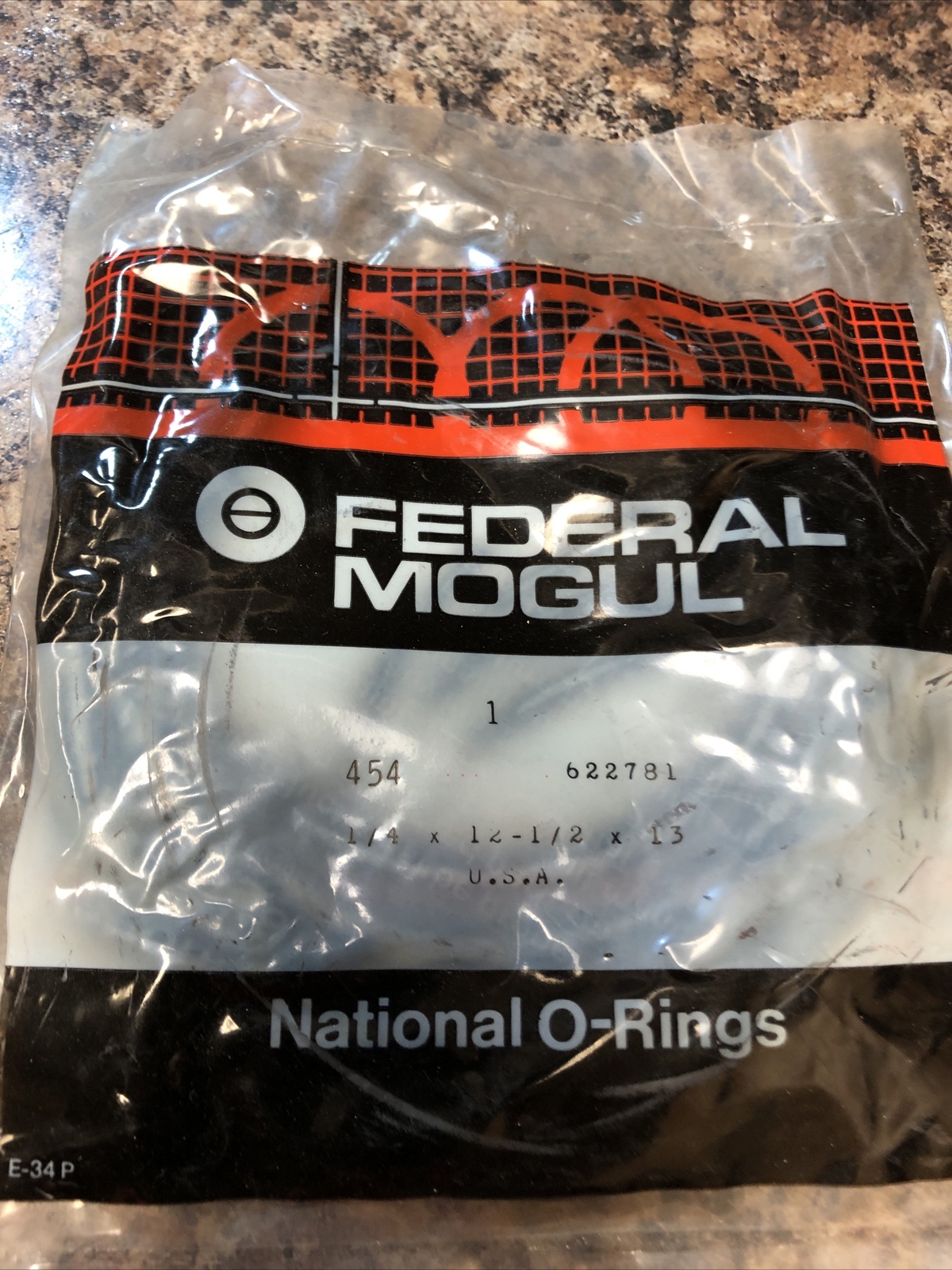 Federal-Mogul 454 O-Ring 12-1/2″ ID, 13″ OD, 1/4″ W X1 F+S!