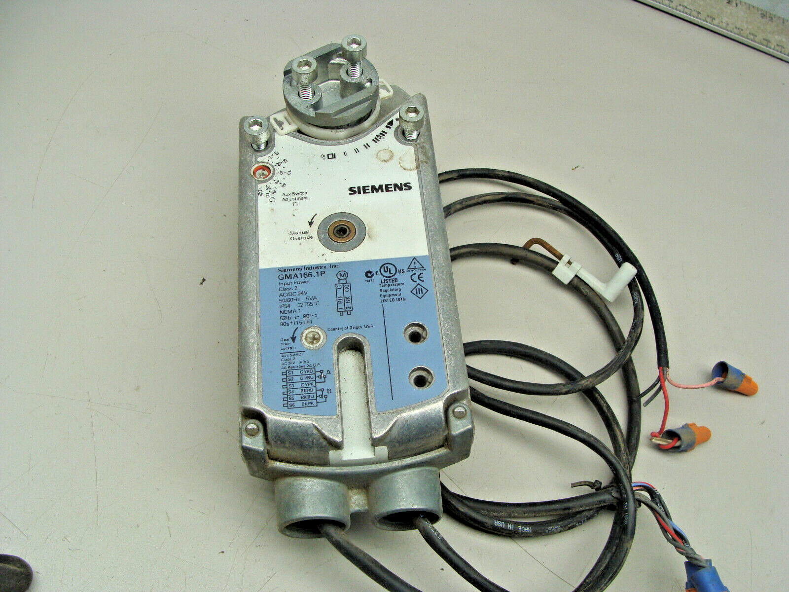 SIEMENS OPEN AIR ACTUATOR GMA166.1P 24VAC/DC 5VA 985GMA166P